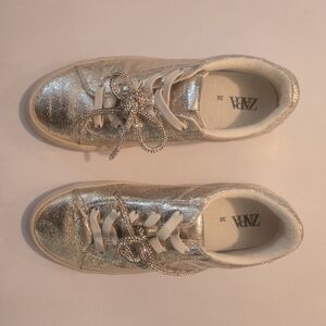Zara Shiny Gold Sneakers